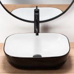 Накладной умывальник Rea Belinda White Black